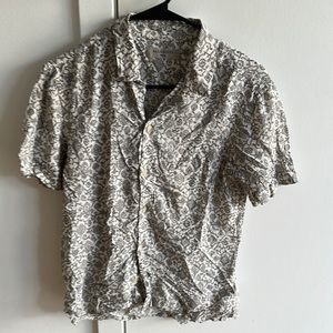 All Saints Short Sleeve Button Down SMALL